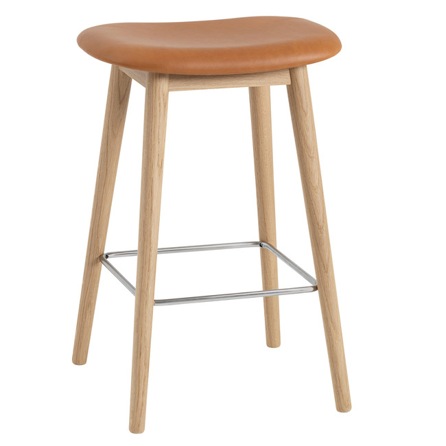 Fiber Stool with Wood Base by Muuto