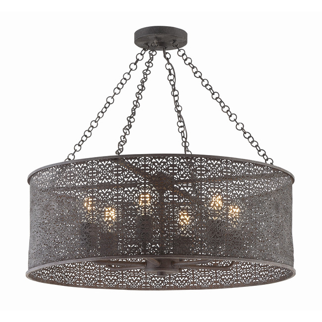 Jasmine Drum Chandelier by Crystorama