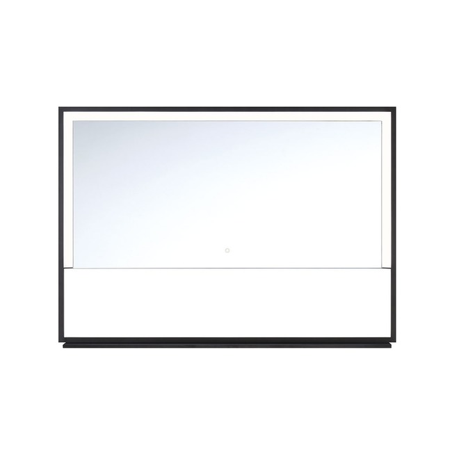 Long Rectangle Mirror with Shelf by Eurofase