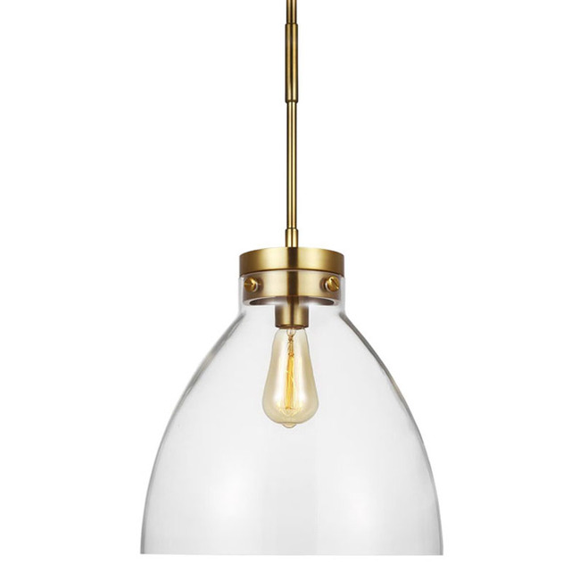 Garrett Wide Pendant Light Burnished Brass