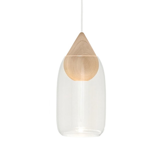 Liuku Drop Pendant with Glass Shade by Mater Design
