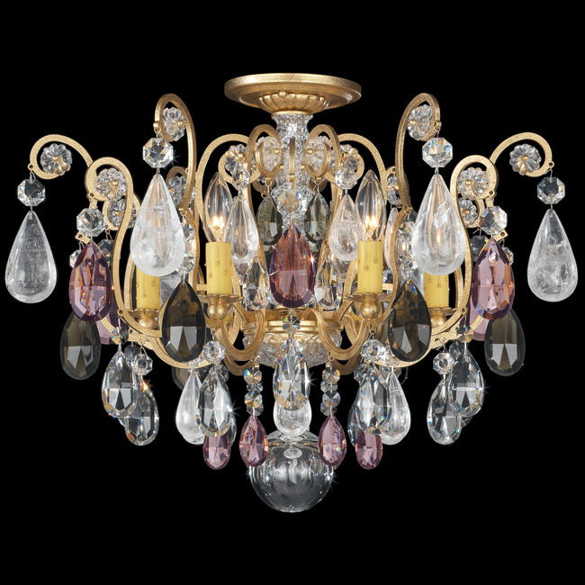 Renaissance Rock Crystal Ceiling Light by Schonbek Signature