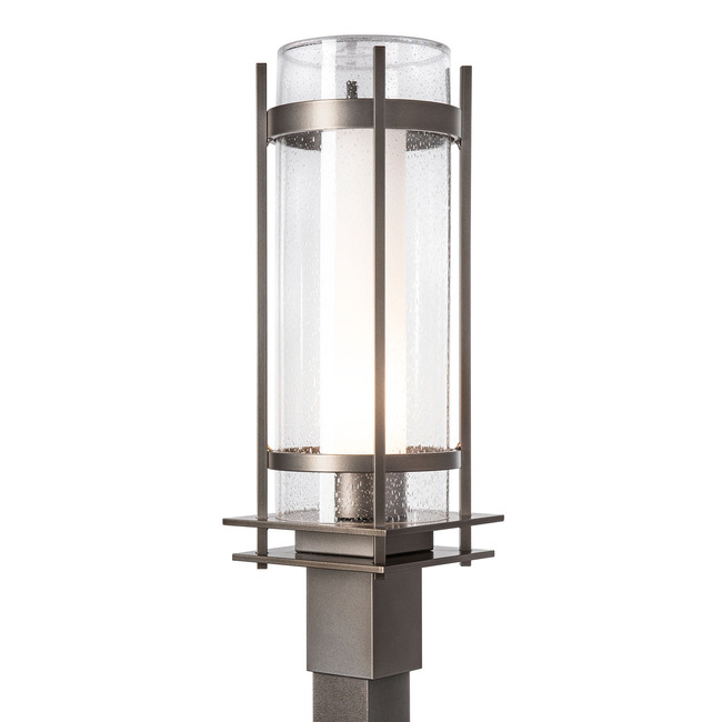 Banded Clear Outdoor Post Light by Hubbardton Forge