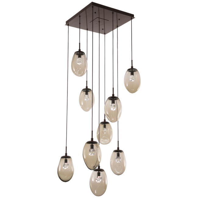 Meteo Gem Square Multi Light Pendant by Hammerton Studio