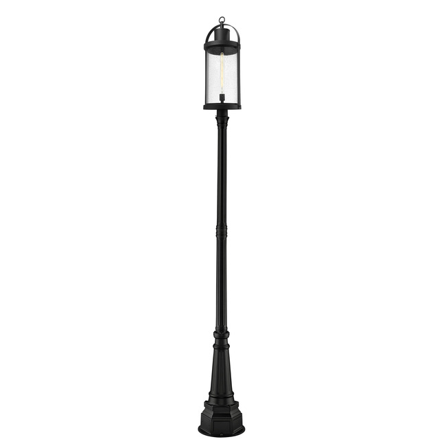 Roundhouse Outdoor Post Light w/Round Post/Decorative Base by Z-Lite