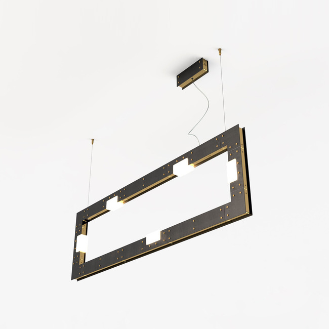 Cubi Rectangle Linear Pendant by Intueri Light