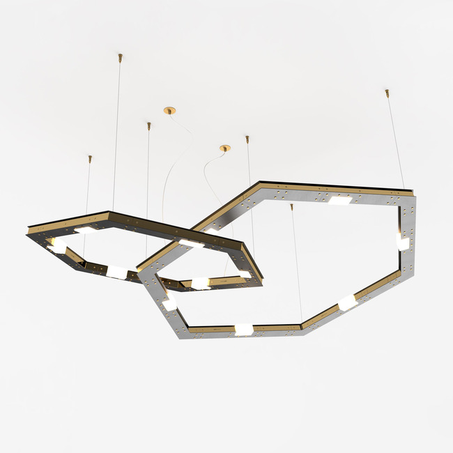 Cubi Hexagon Chandelier by Intueri Light