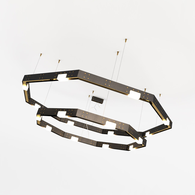 Cubi 2 Tier Chandelier by Intueri Light