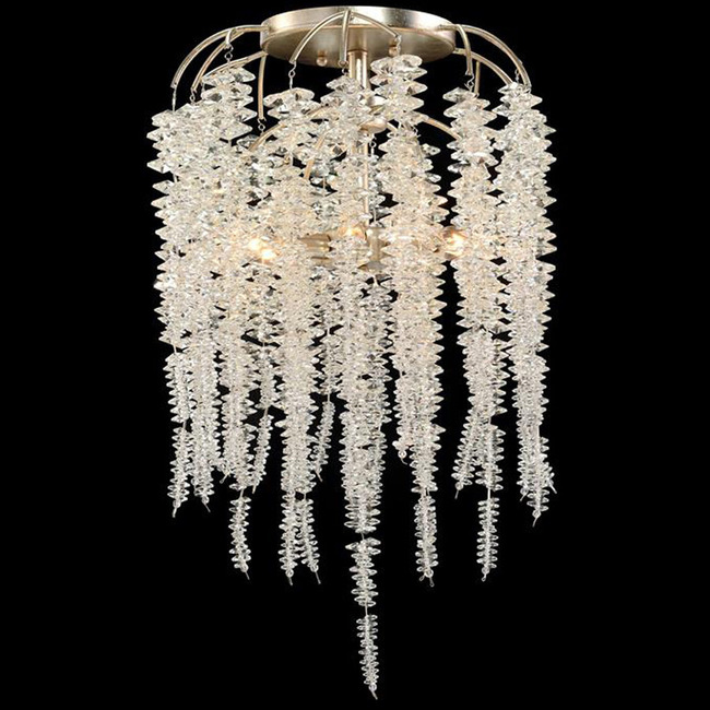 Cascading Crystal Semi Flush Ceiling Light by John-Richard