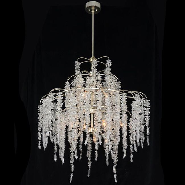 Cascading Crystal Tall Chandelier by John-Richard