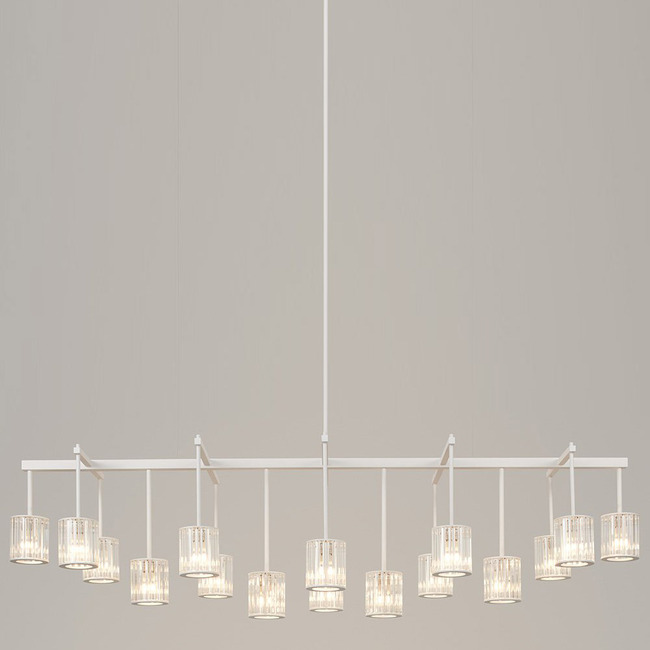 Flute Beam Chandelier by Tom Kirk Lighting