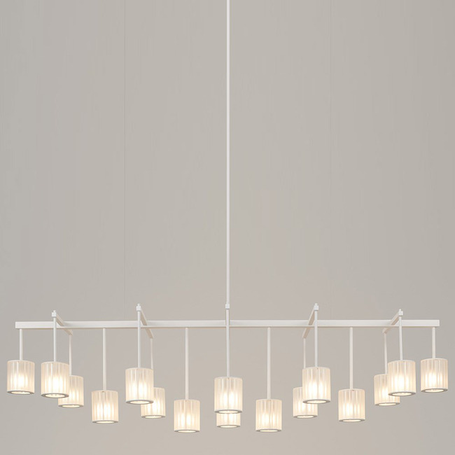 Flute Beam Chandelier by Tom Kirk Lighting