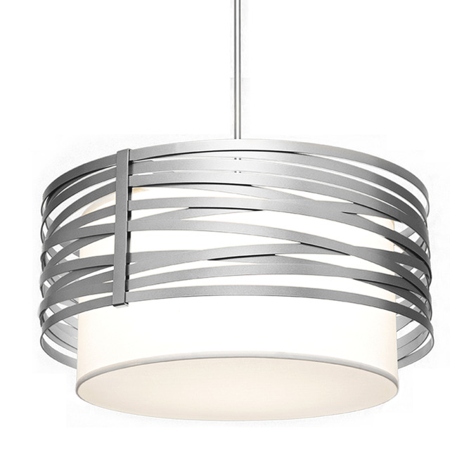 Tempest Linen Drum Pendant by Hammerton Studio