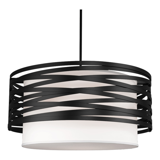 Tempest Linen Drum Pendant by Hammerton Studio