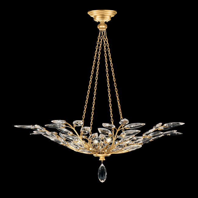 Crystal Laurel Bowl Pendant by Fine Art Handcrafted Lighting