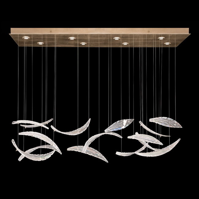 Elevate Rectangle Plume Pendant by Fine Art Handcrafted Lighting