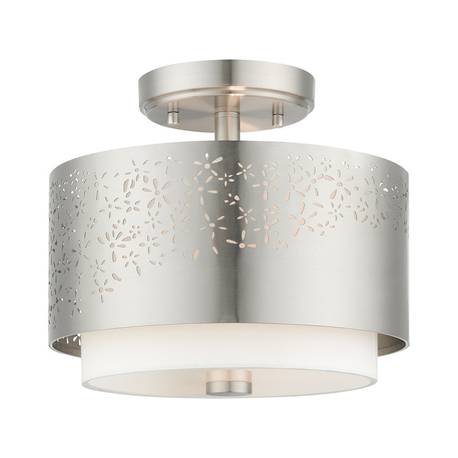 Noria Petite Semi Flush Ceiling Light by Livex Lighting