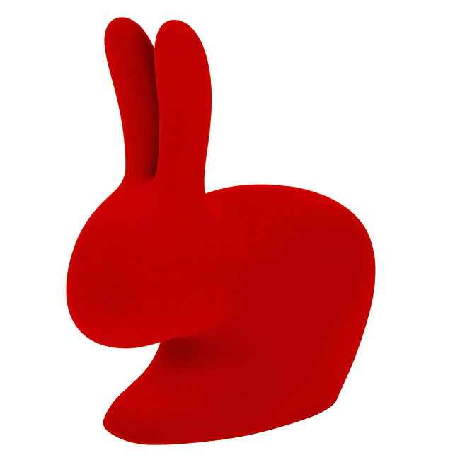 Rabbit Baby Velvet Chair by Qeeboo