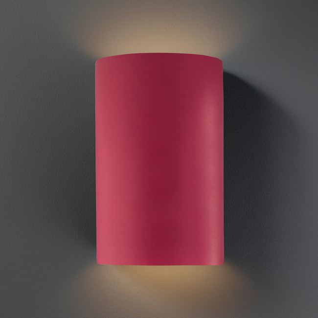 Ceramic Cylinder Up / Down Outdoor Wall Sconce by Justice Design