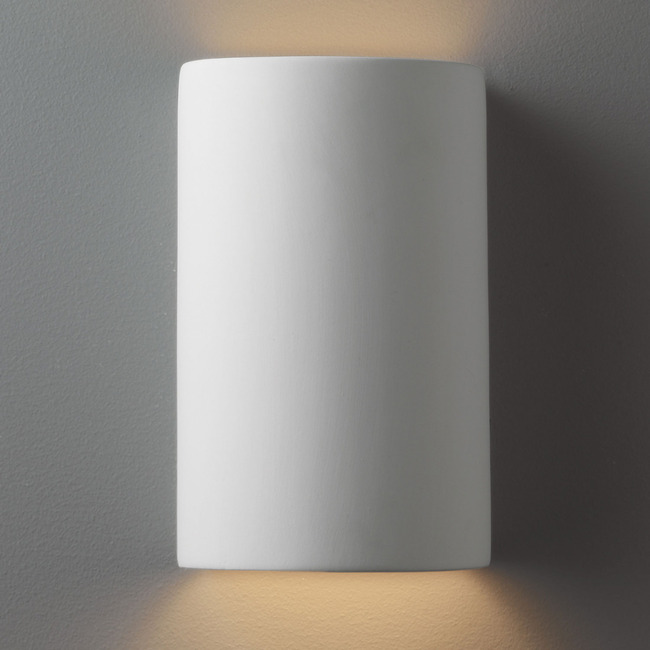 Ceramic Curved Outdoor Wall Sconce by Justice Design