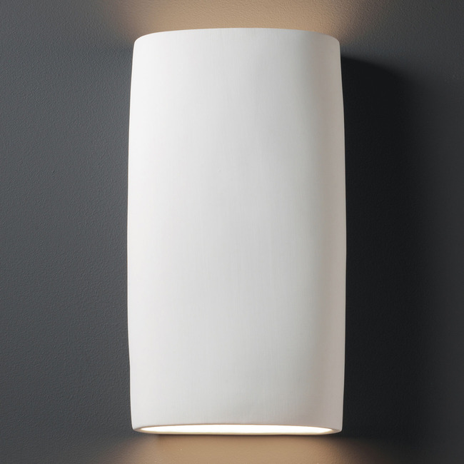 Ceramic Really Big Tall Cylinder Outdoor Wall Sconce by Justice Design