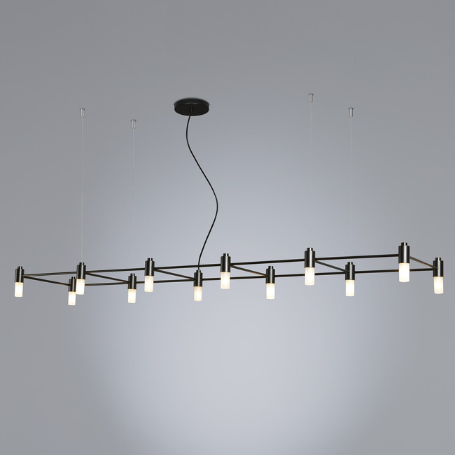Quadrante Linear Chandelier by Tooy