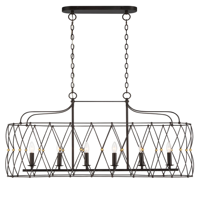 Zucca Linear Chandelier by Crystorama