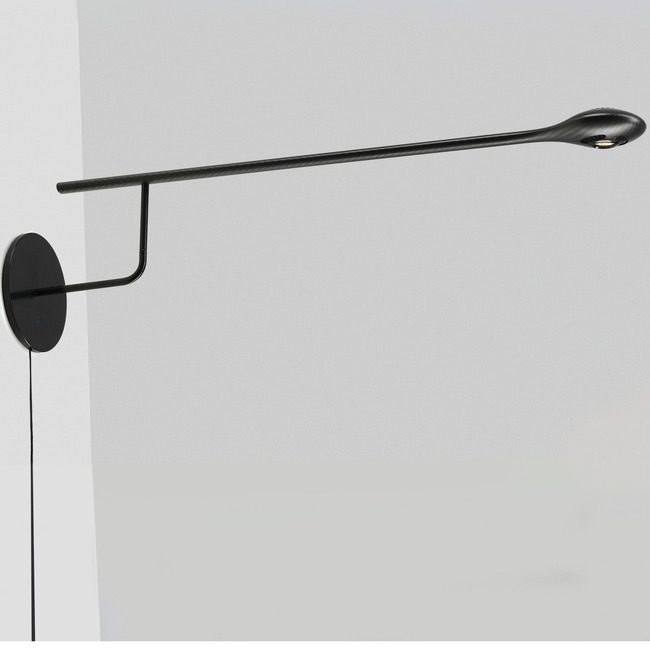 Carbon Plug-In Wall Sconce by Tokio