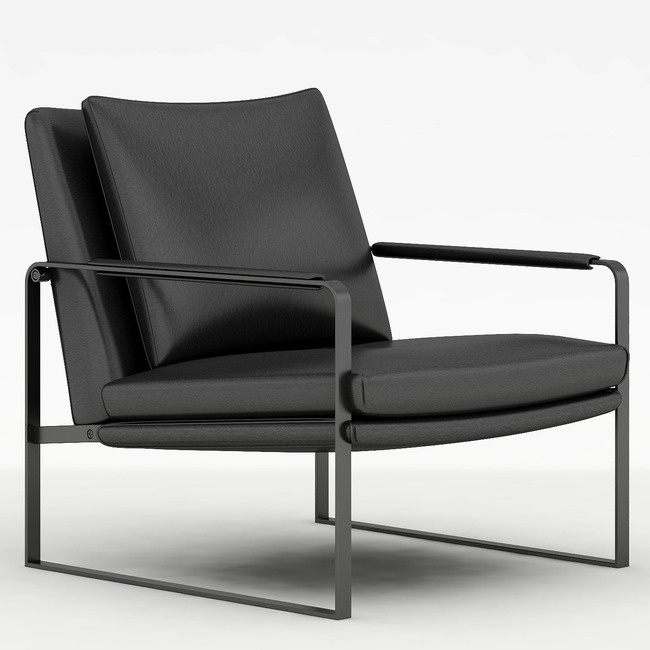 Leman Lounge Chair with Darkened Steel frame by Camerich