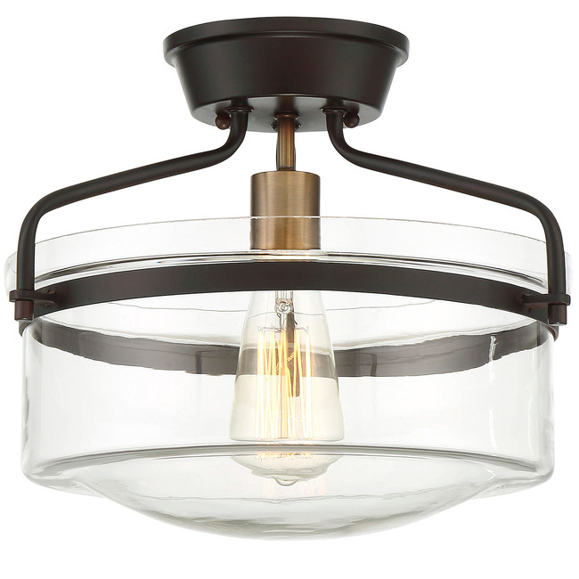 Hank Semi Flush Ceiling Light by Meridian Lighting