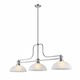 Melange Linear Pendant with Dome Glass Shades