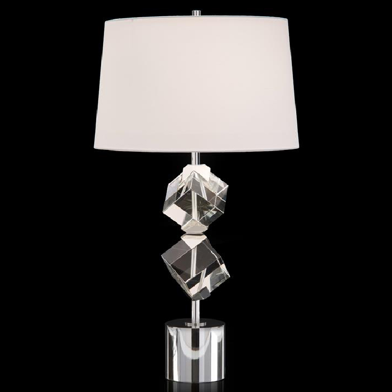 Crystal Cube Table Lamp By John Richard, John Richard Crystal Table Lamps