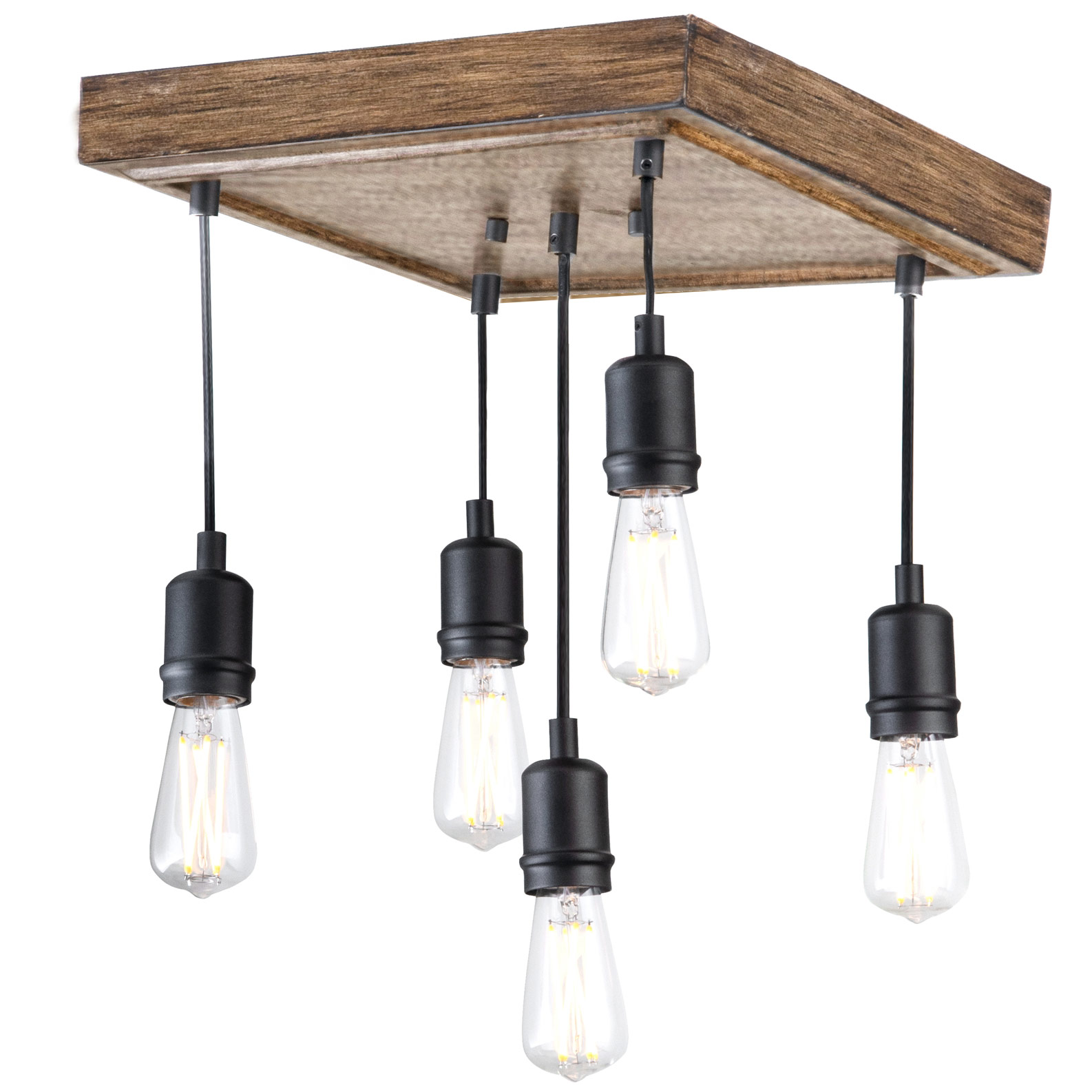 Timber Lodge Ceiling Light by DVI Lighting DVP42411GR+IW