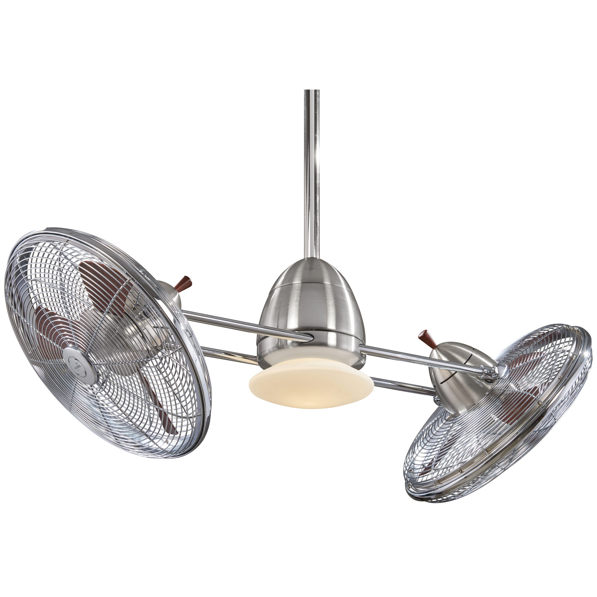 Gyro Twin Turbo Fan with Light by Minka Aire | F602L-BN/CH | MKA1040710