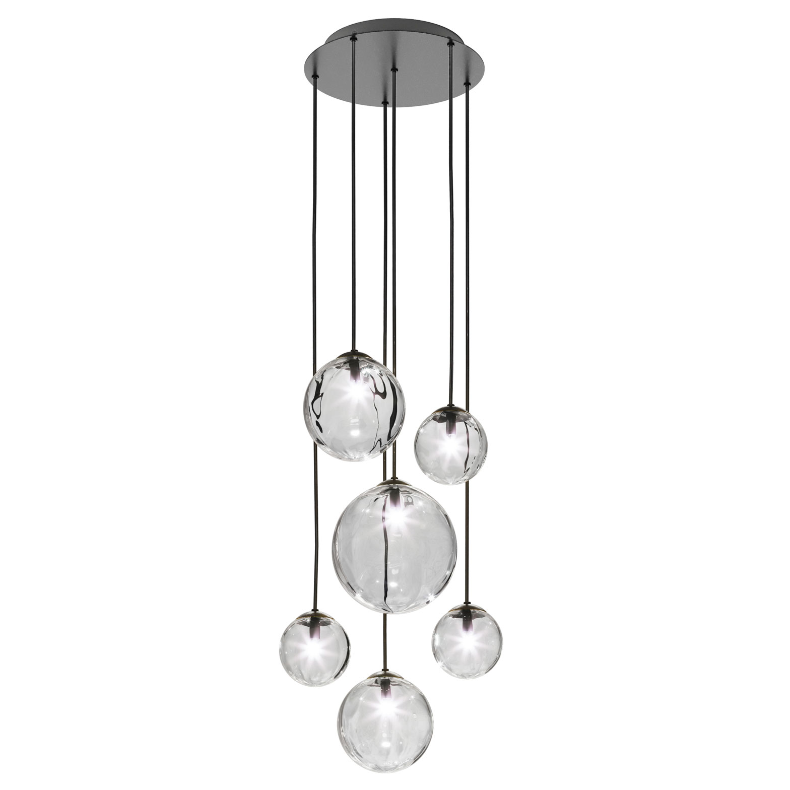 Puppet Round Multi Light Pendant by Vistosi | PUPPE SP R24 BCSF NEO G9 ...