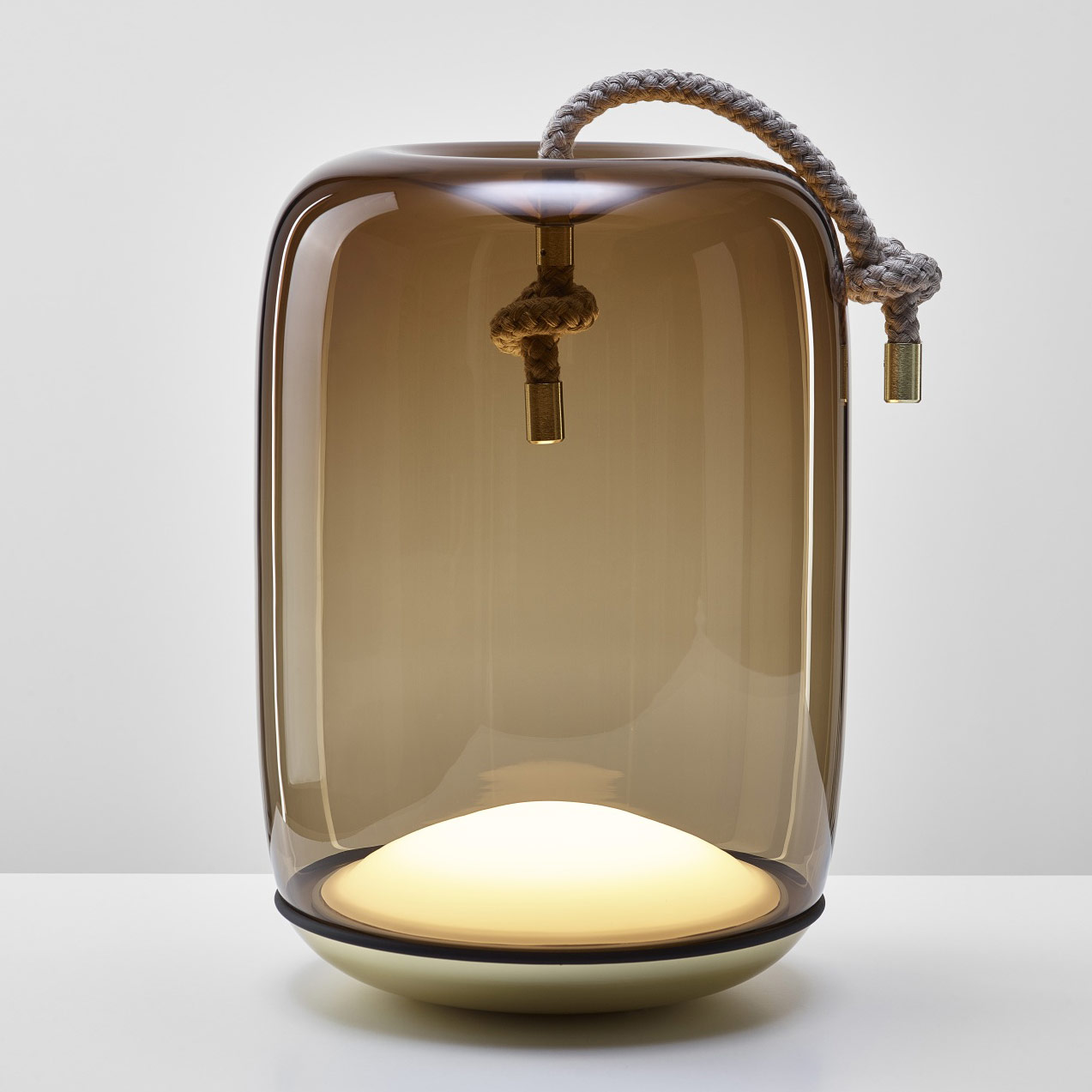 Knot Battery Portable Lamp by Brokis, US1249-OPL-BRS