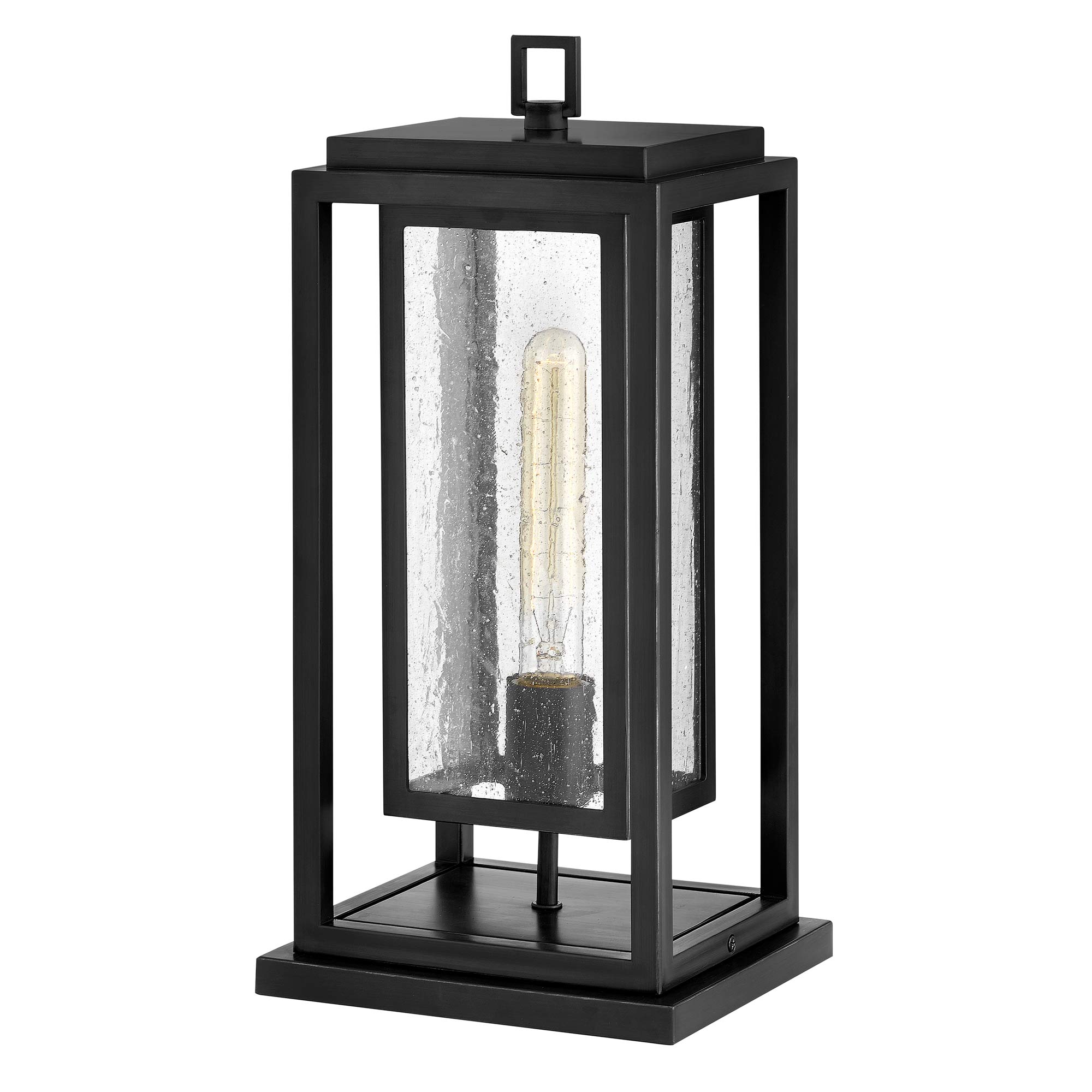 Republic 120V Outdoor Pier Mount Lantern by Hinkley Lighting 1007BK LL HIN1045185