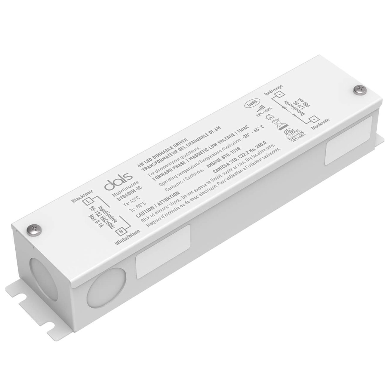6W DC Dimmable LED Hardwire Driver by DALS Lighting BT06DIM-IC | DLS1080168