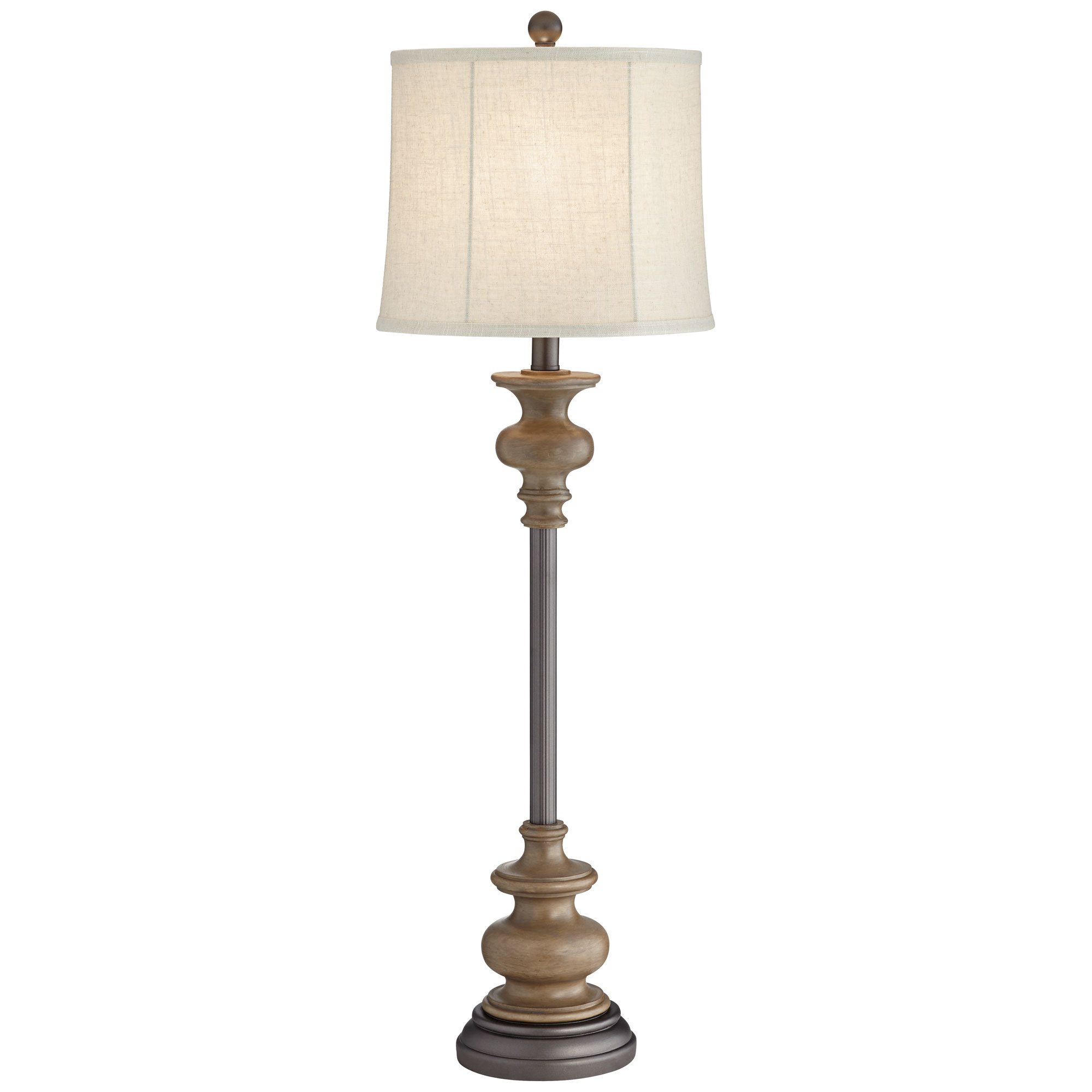 Pacific Coast Lighting Franklin Park | Farmhouse and Industrial 1-Light 100W Table Lamp in Gun Metal Finish (Table Lamp 12 in L x 12 in W x 38.50 in H)