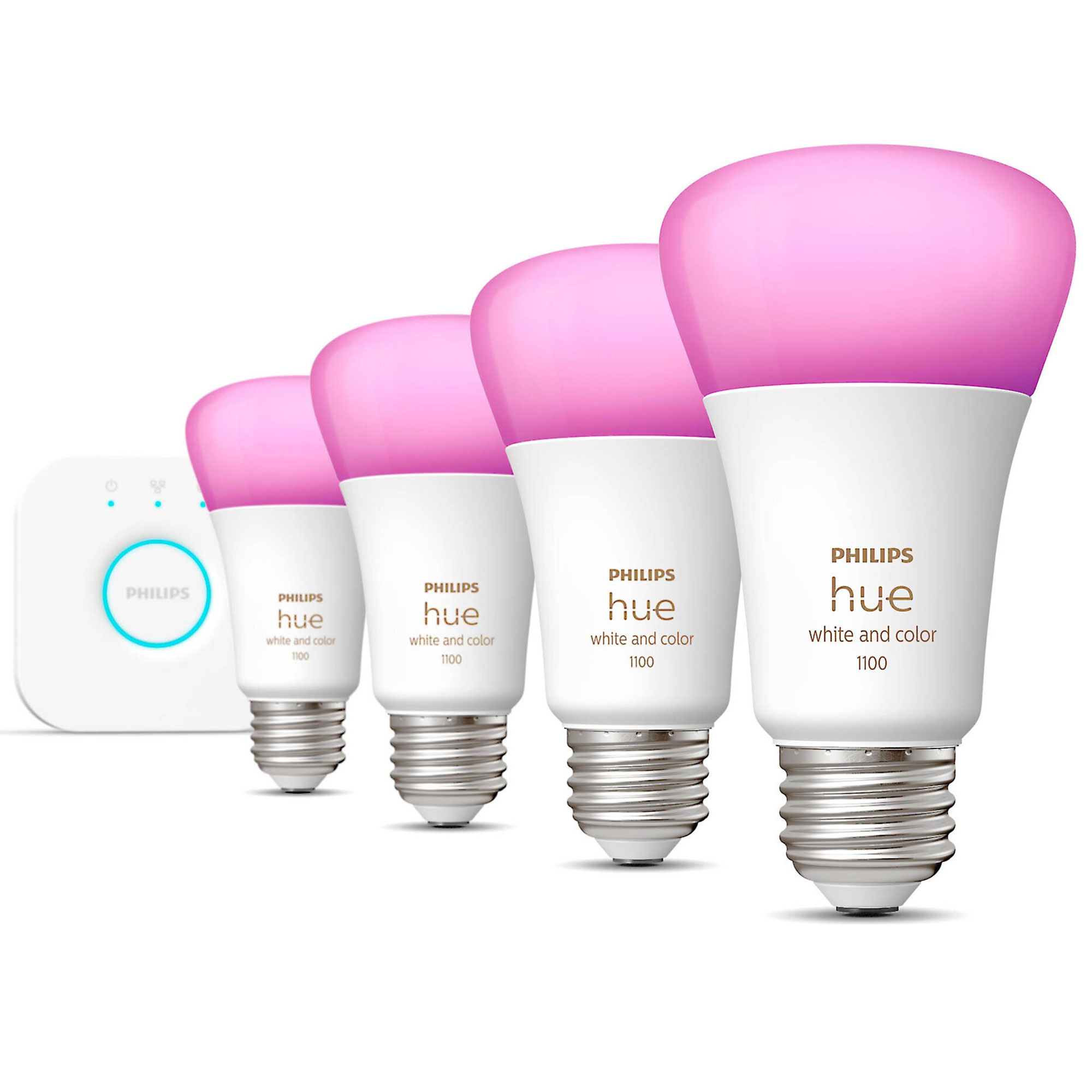 Hue A19 10.5W White Color Ambiance Starter Kit by Philips Hue HUE 563296 HUE1093479