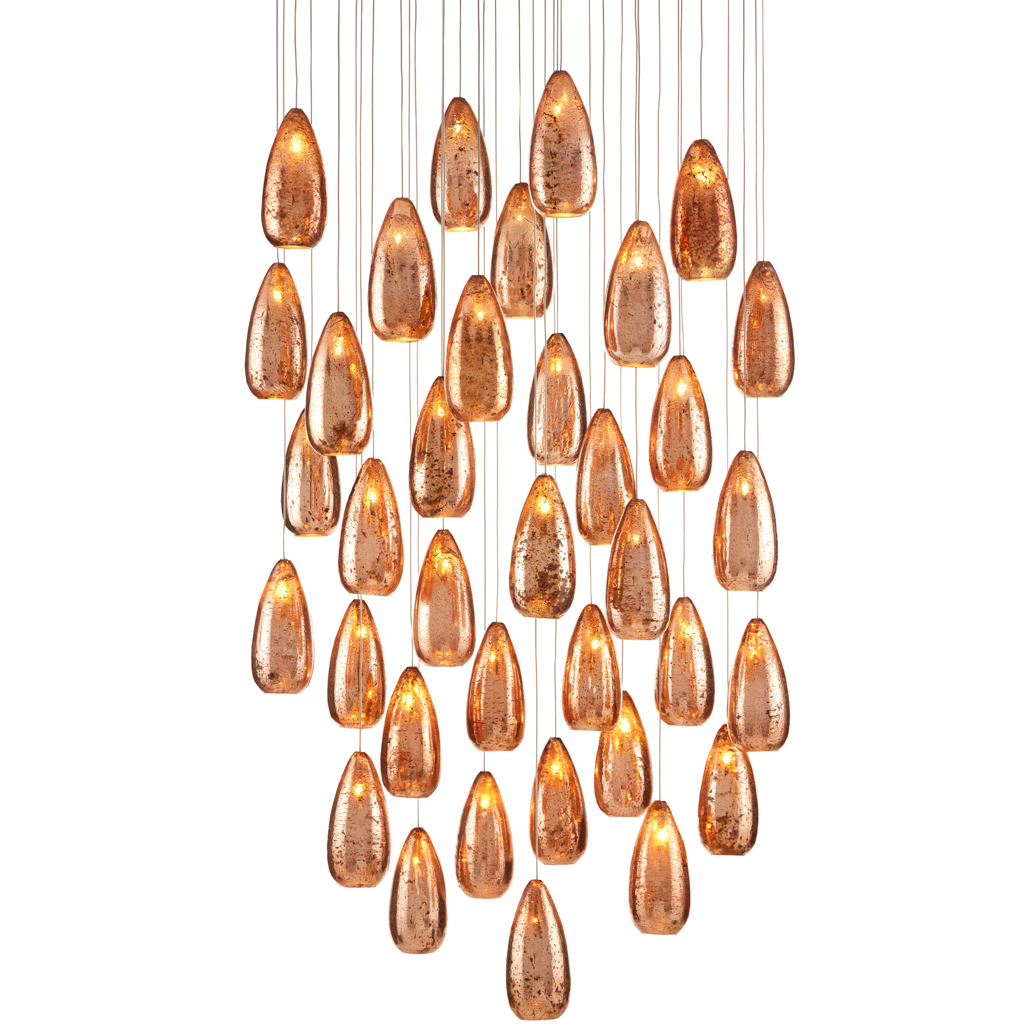 Rame 15-Light Round Multi-Drop Pendant