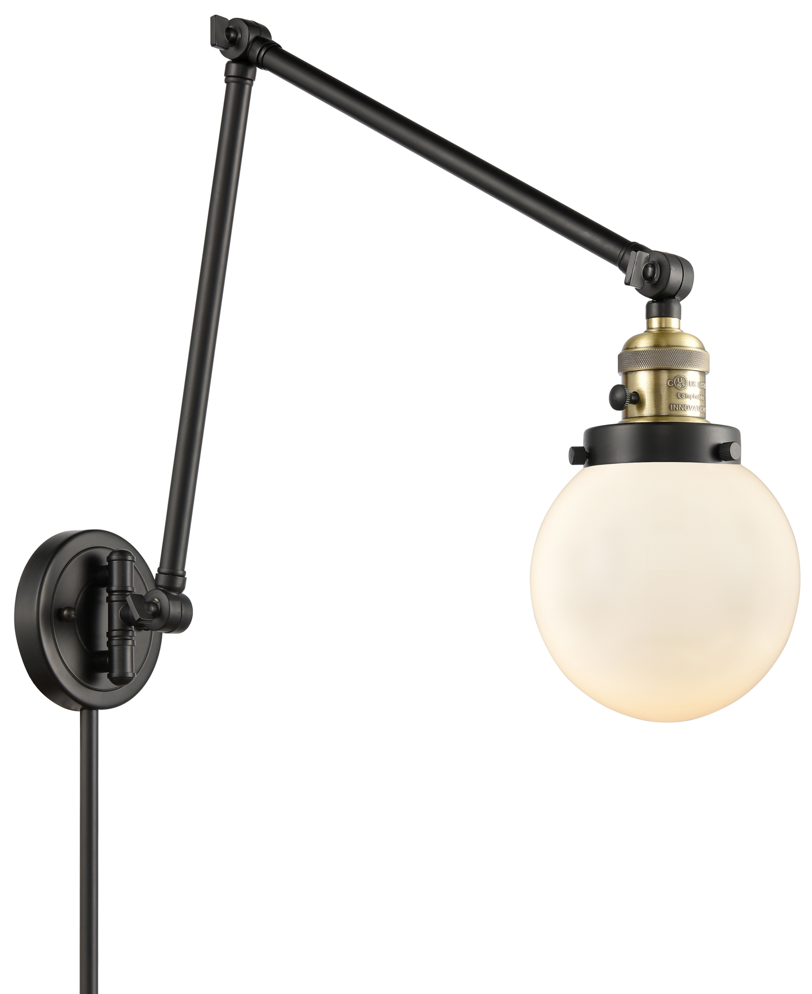 Double swing arm wall sconce plug in cheap
