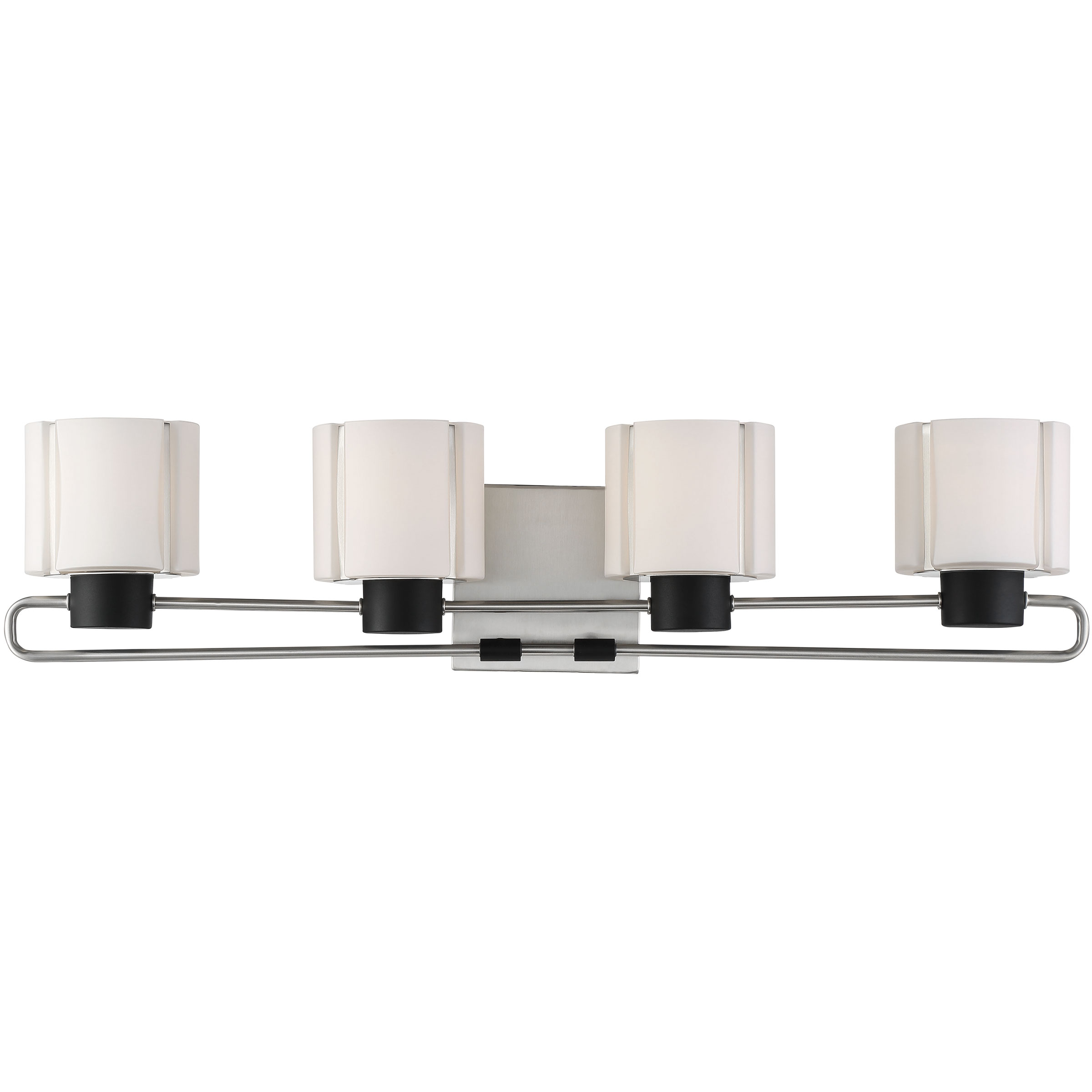 Minka Lavery 2464 691 Four Light Bath Waverly Plaza Bath Coal with Brushed Nickel