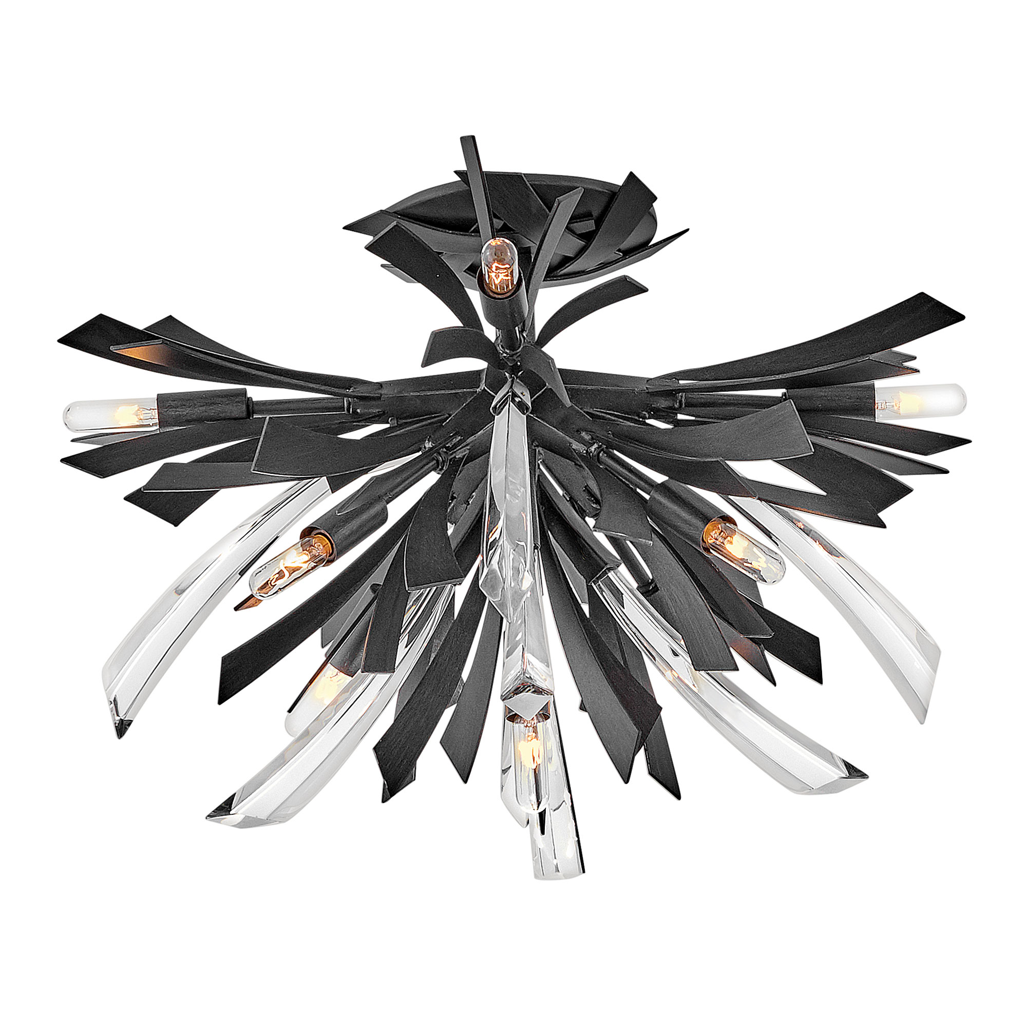 Fredrick Ramond Vida 9 Light 24" Wide Semi-Flush Ceiling Fixture - Thumbnail 5