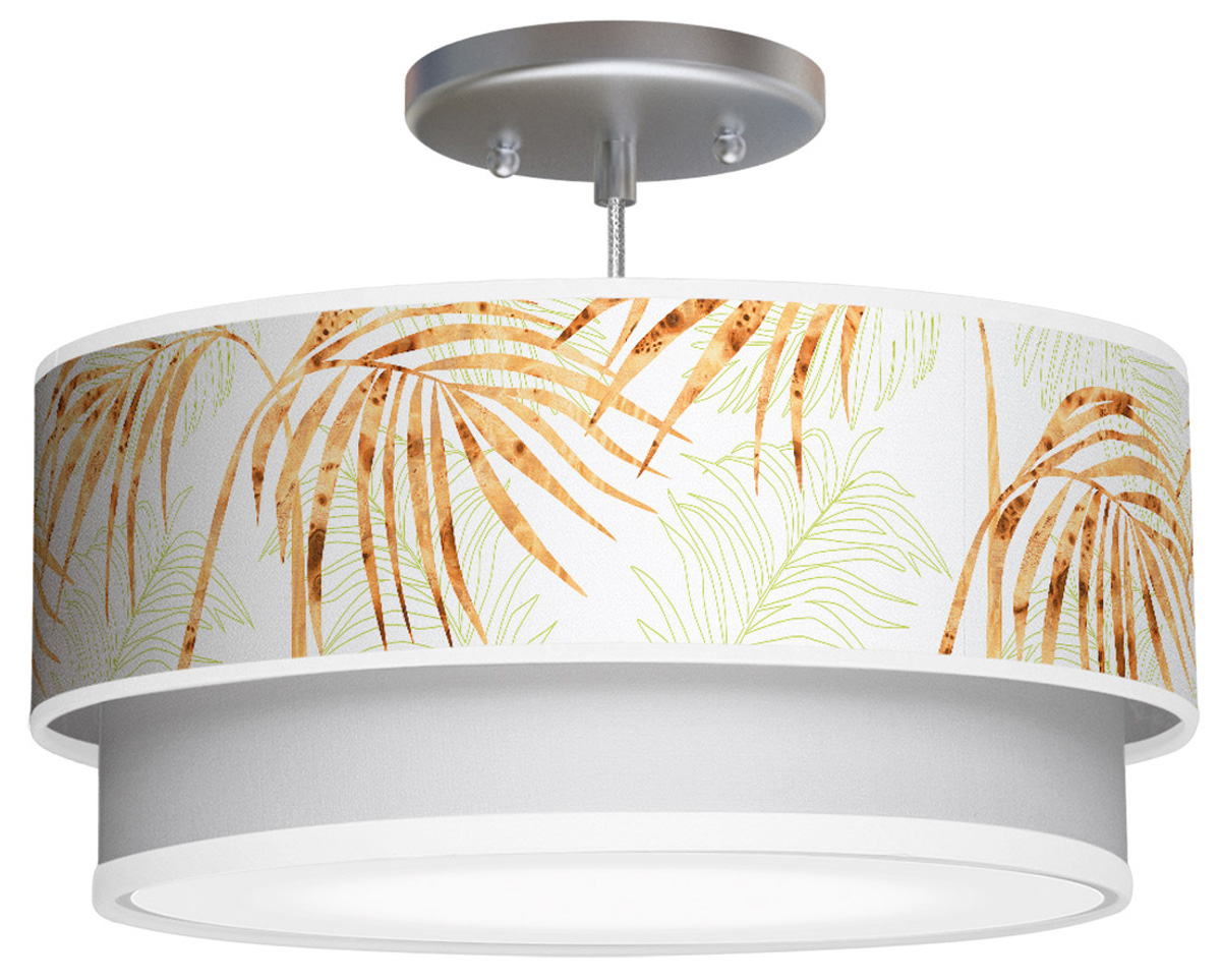 Palm Double Tiered Pendant by Jef Designs jd Palm Green Luther20 JEF1192605