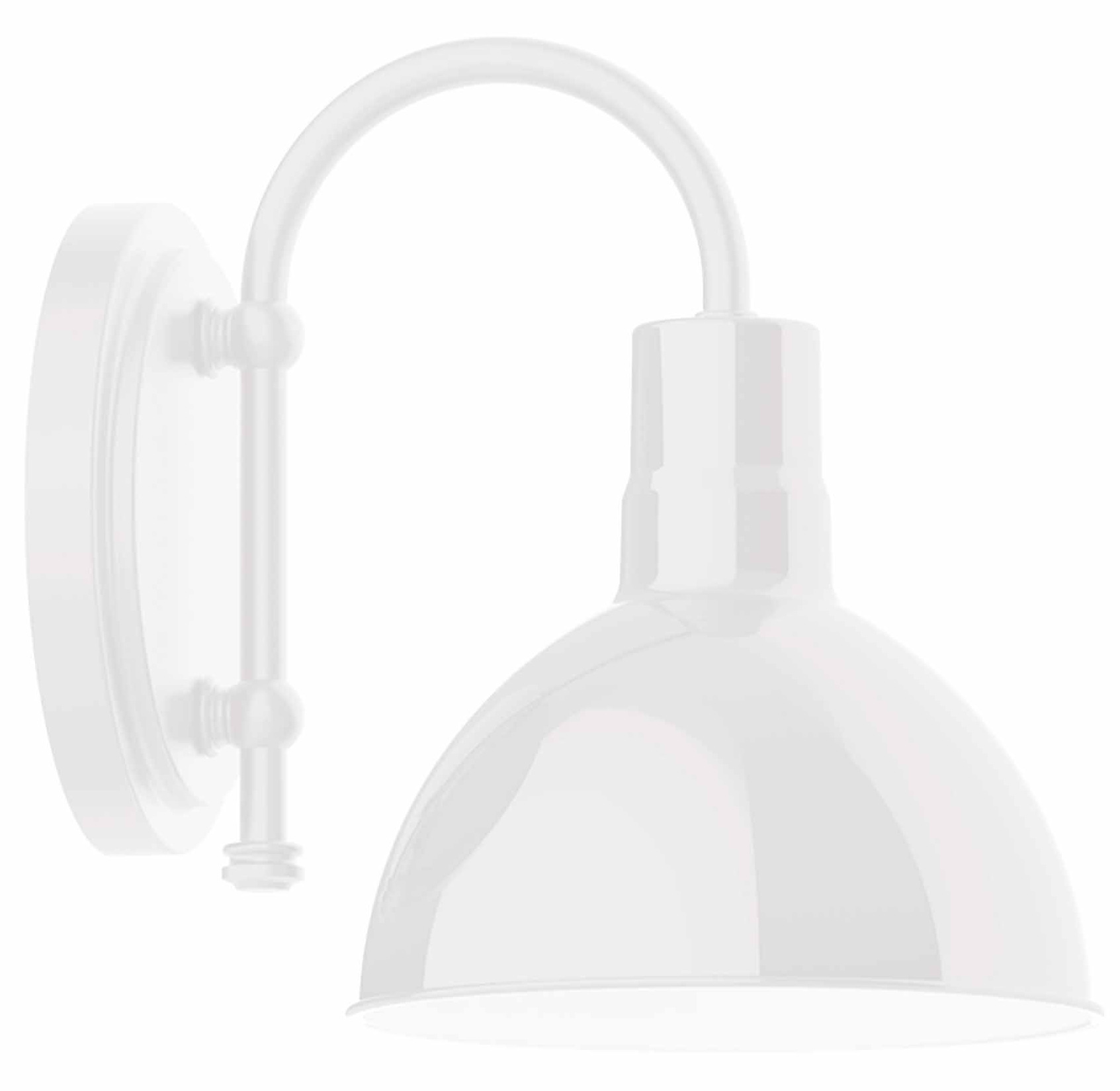 MontclairLW-SCB114-44-Deep Bowl 8 Wall Sconce-White