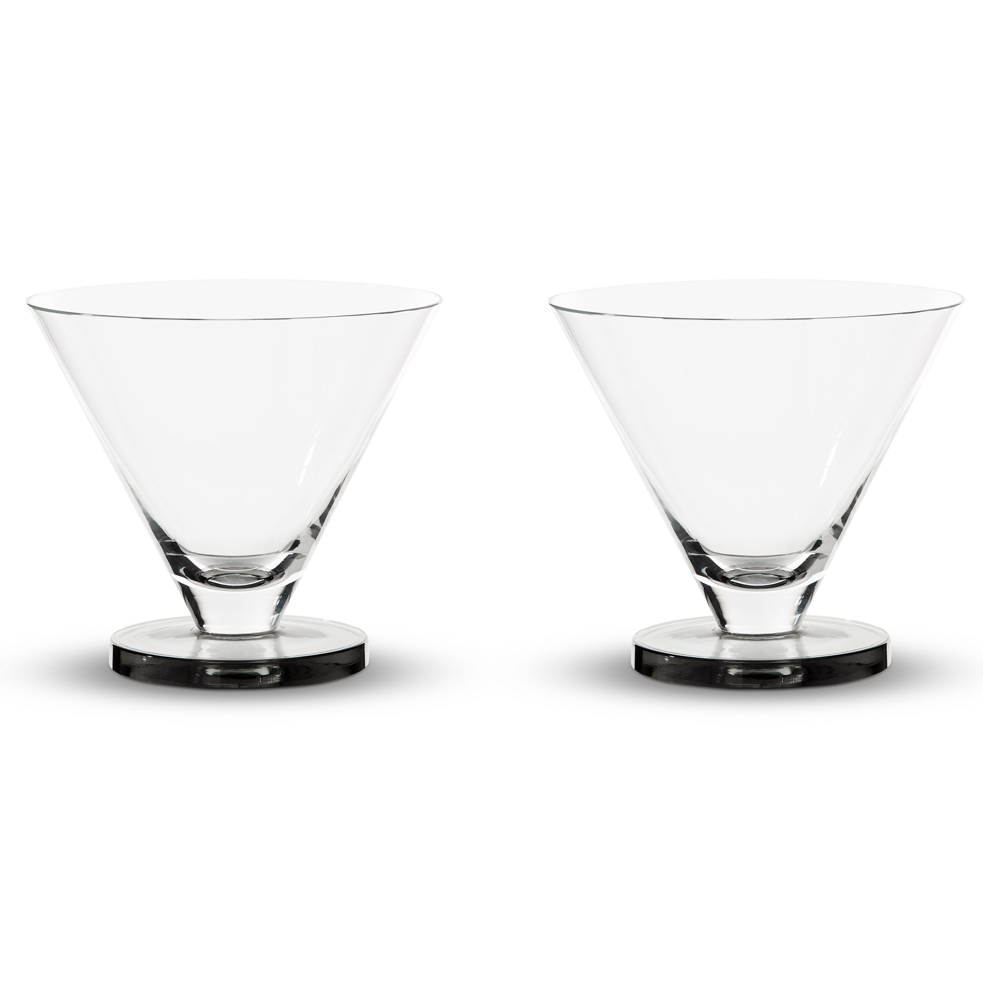 Puck set of 2 martini glasses in white - Tom Dixon