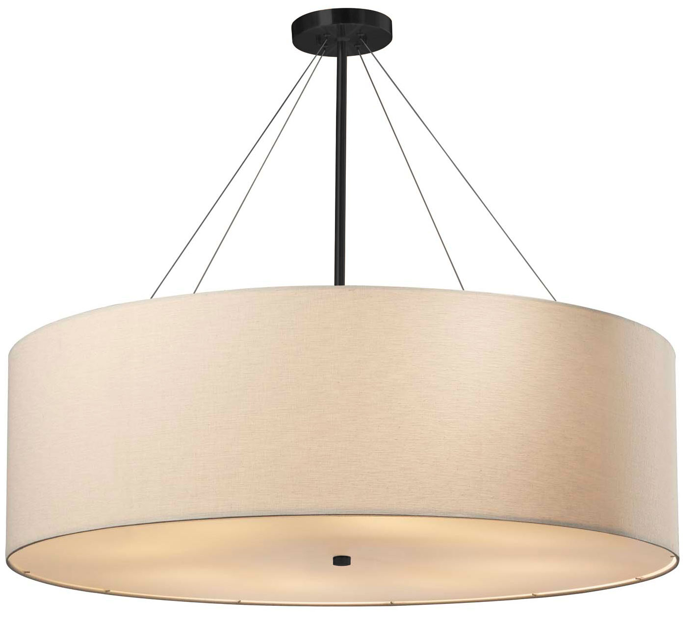 Classic Pendant by Justice Design | FAB-9594-CREM-MBLK | JUS1222831