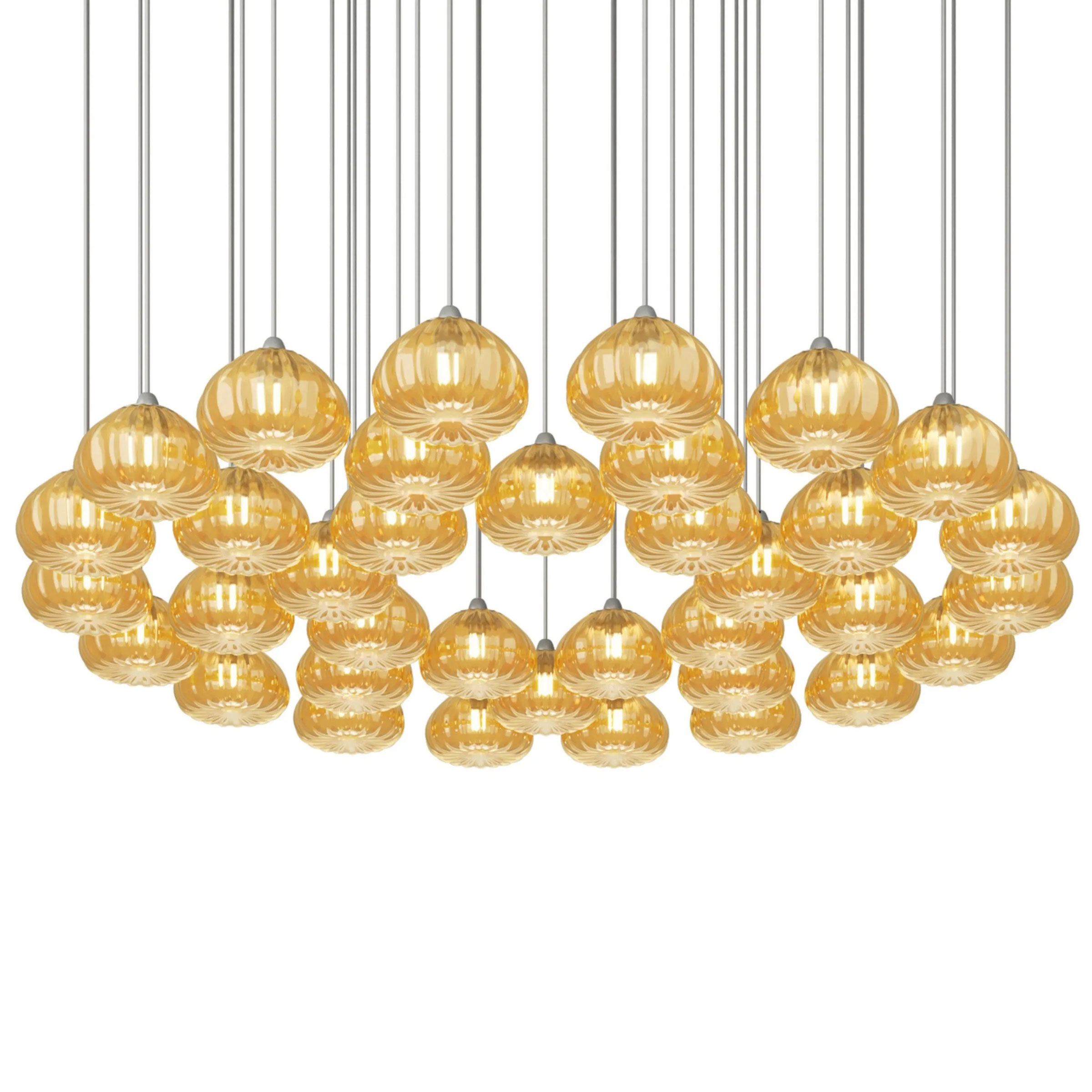 Diamante Multi Light Pendant by Vistosi DIAMA SP 36 AM NI G9 UL VIS1225181