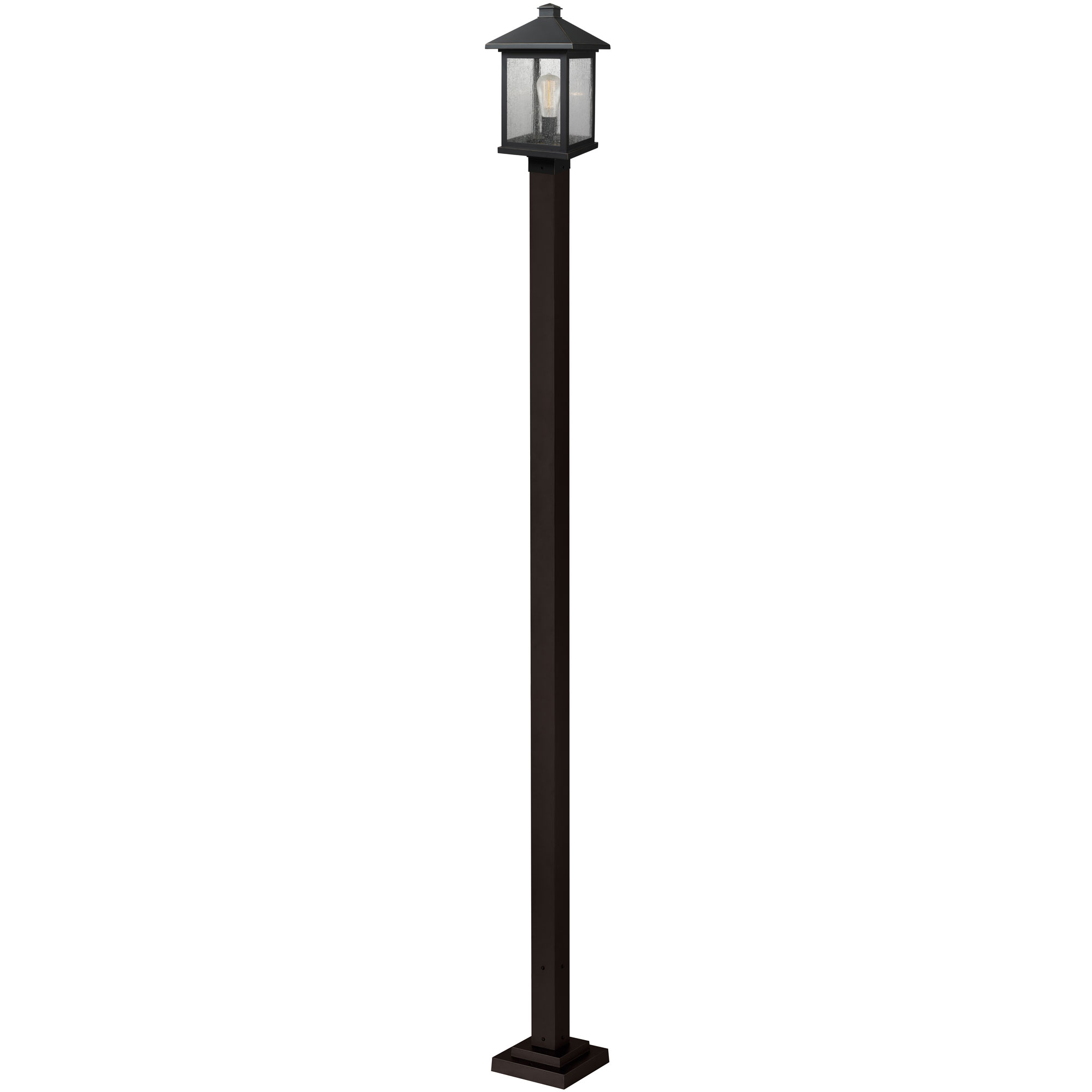 Portland Outdoor Post Light with Square Post/Stepped Base by